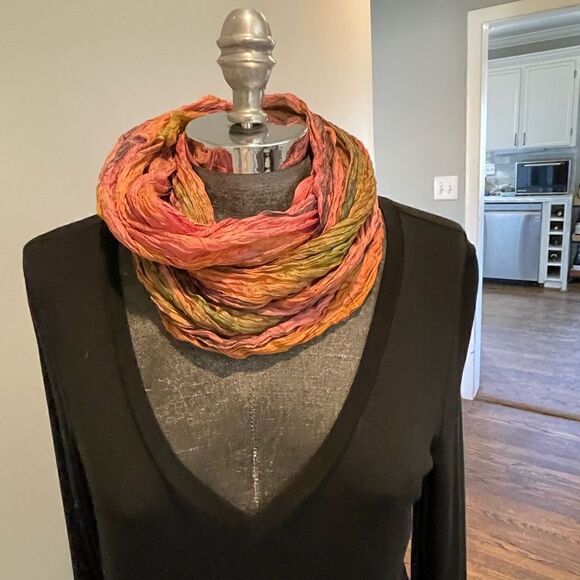 Red Dirt Road Hand Painted Silk Scarf - Picture 8 of 10